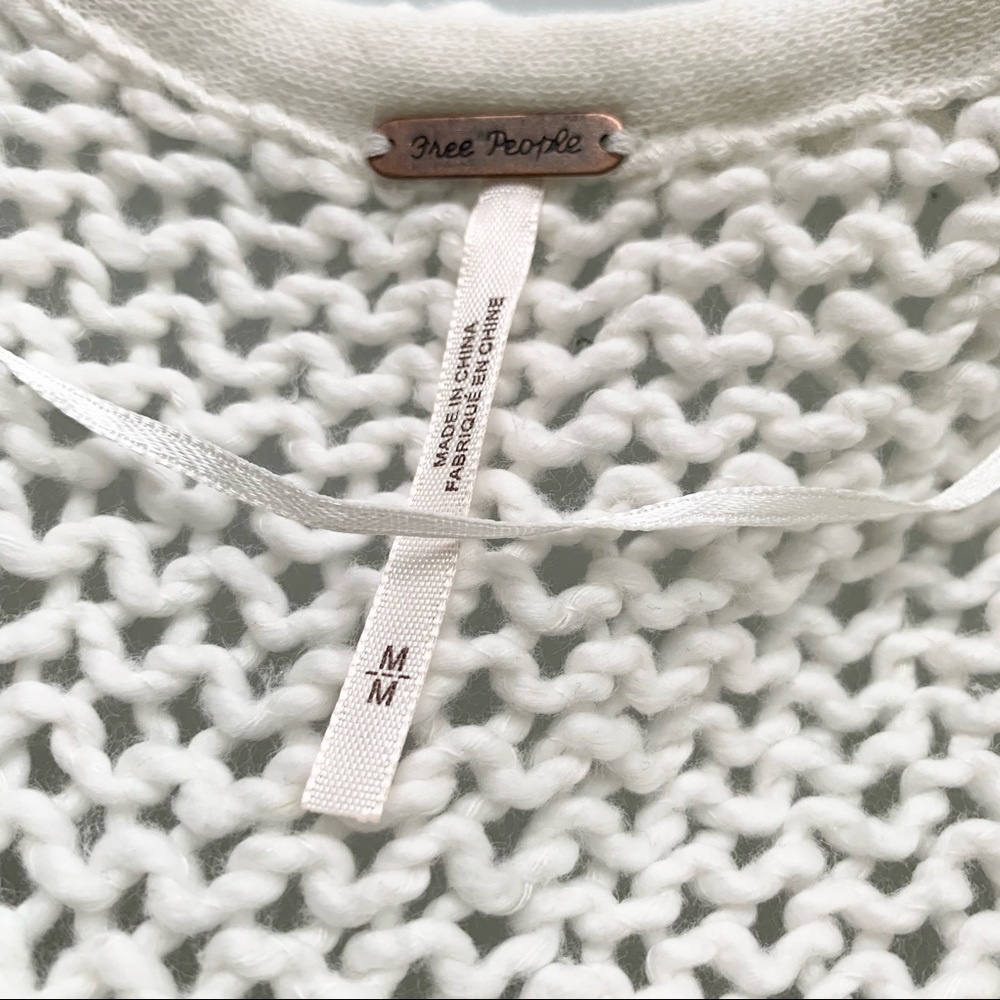 🌸New🌸 Free People Textured Long Sleeve Sweater M - Picture 4 of 11